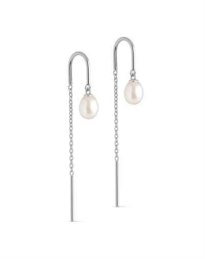 Enamel Copenhagen - Eleanor Pearl Øreringe - Sølvfarvet